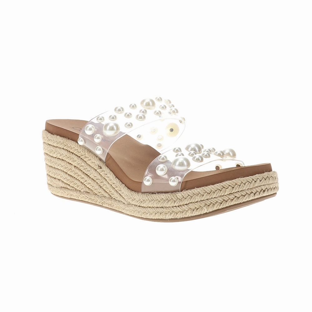 Shes Here Clear Espadrille Wedge Sandals Trend-setting sole Seamless