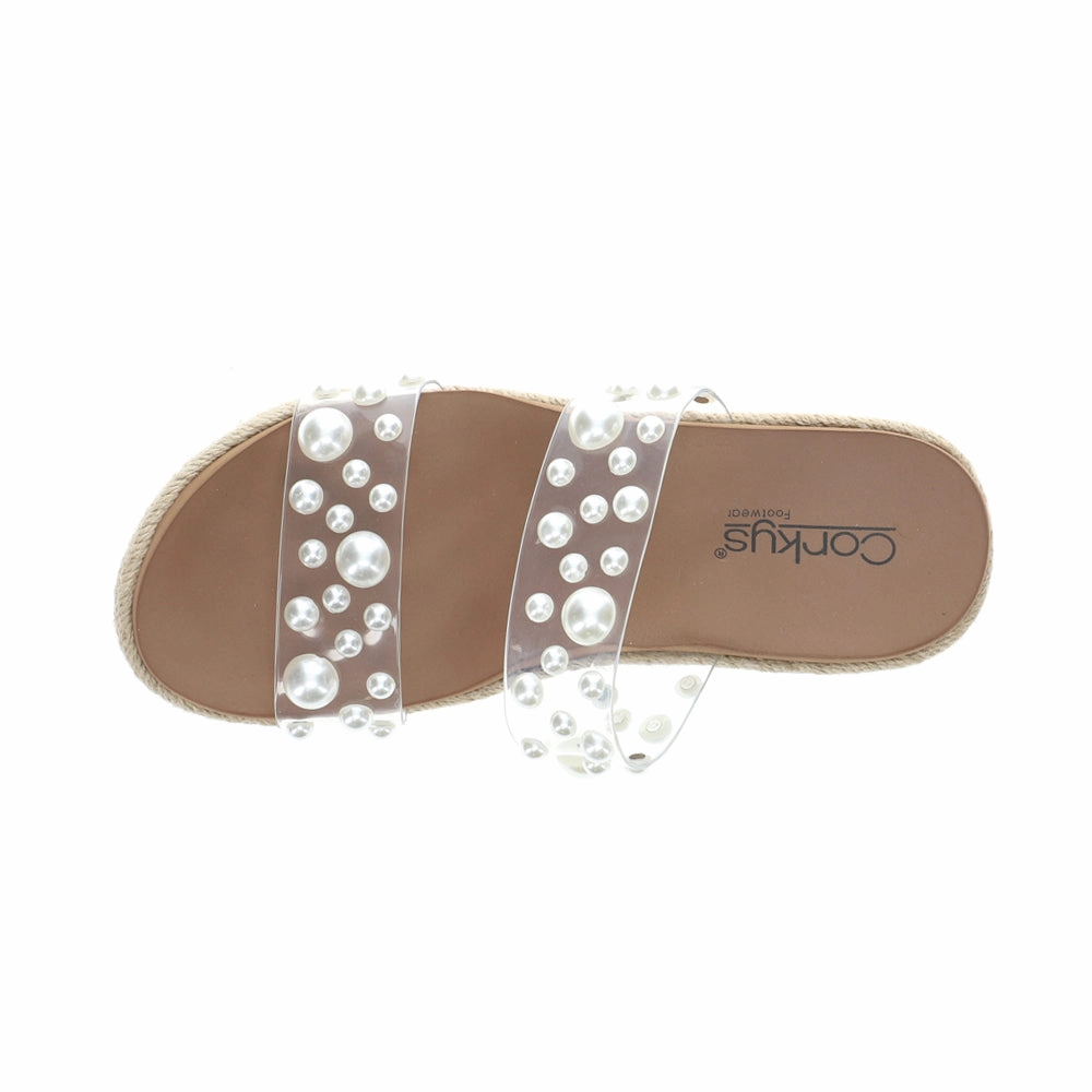 accessory Water resistant coating Shes Here Clear Espadrille Wedge Sandals
