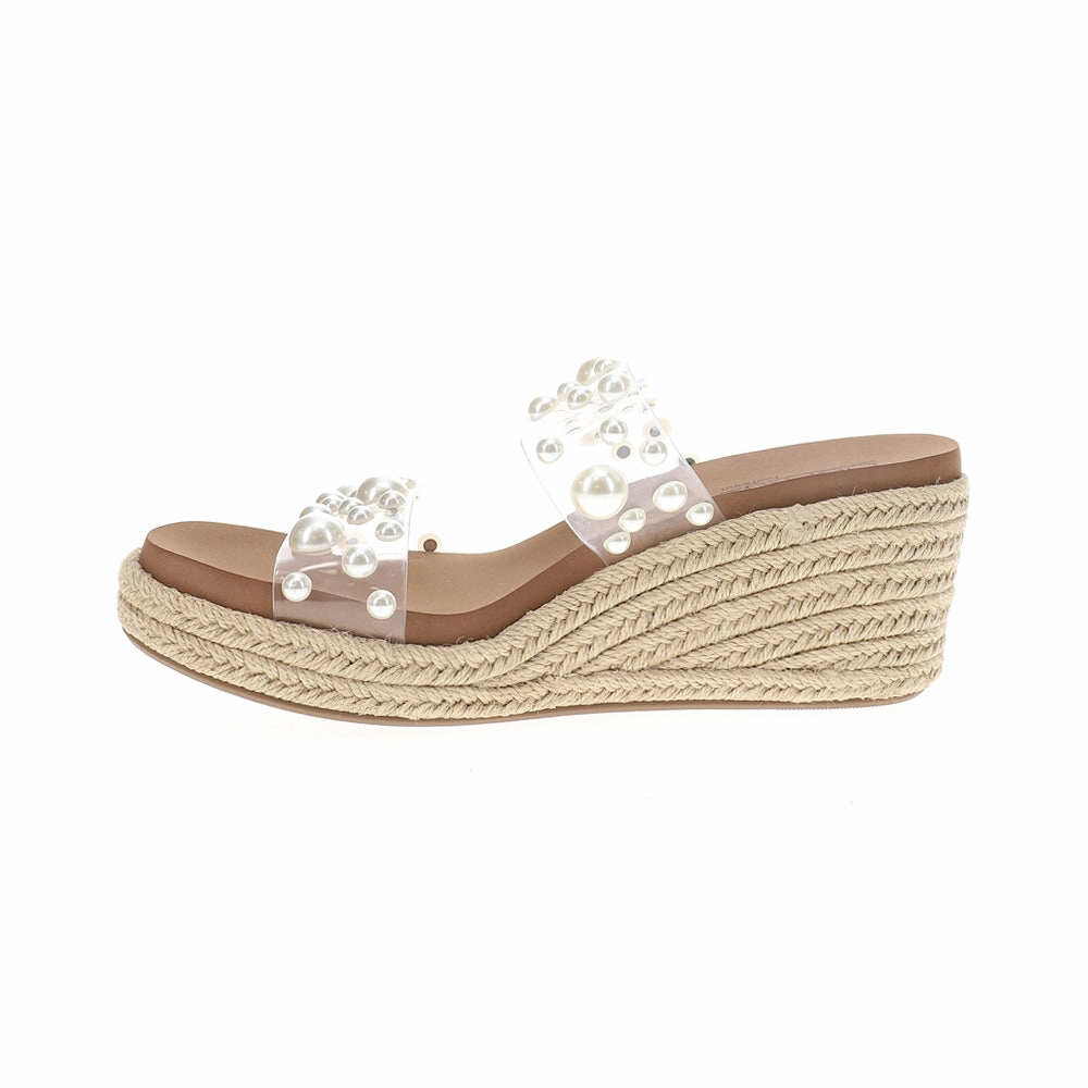 Shes Here Clear Espadrille Wedge Sandals least Boosted comfort