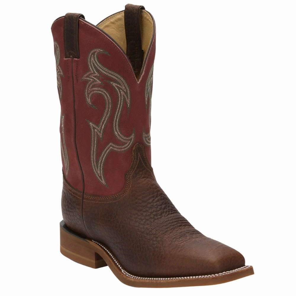 Rugged Built Night Travel Bender 11 Inch Square Toe Cowboy Boots