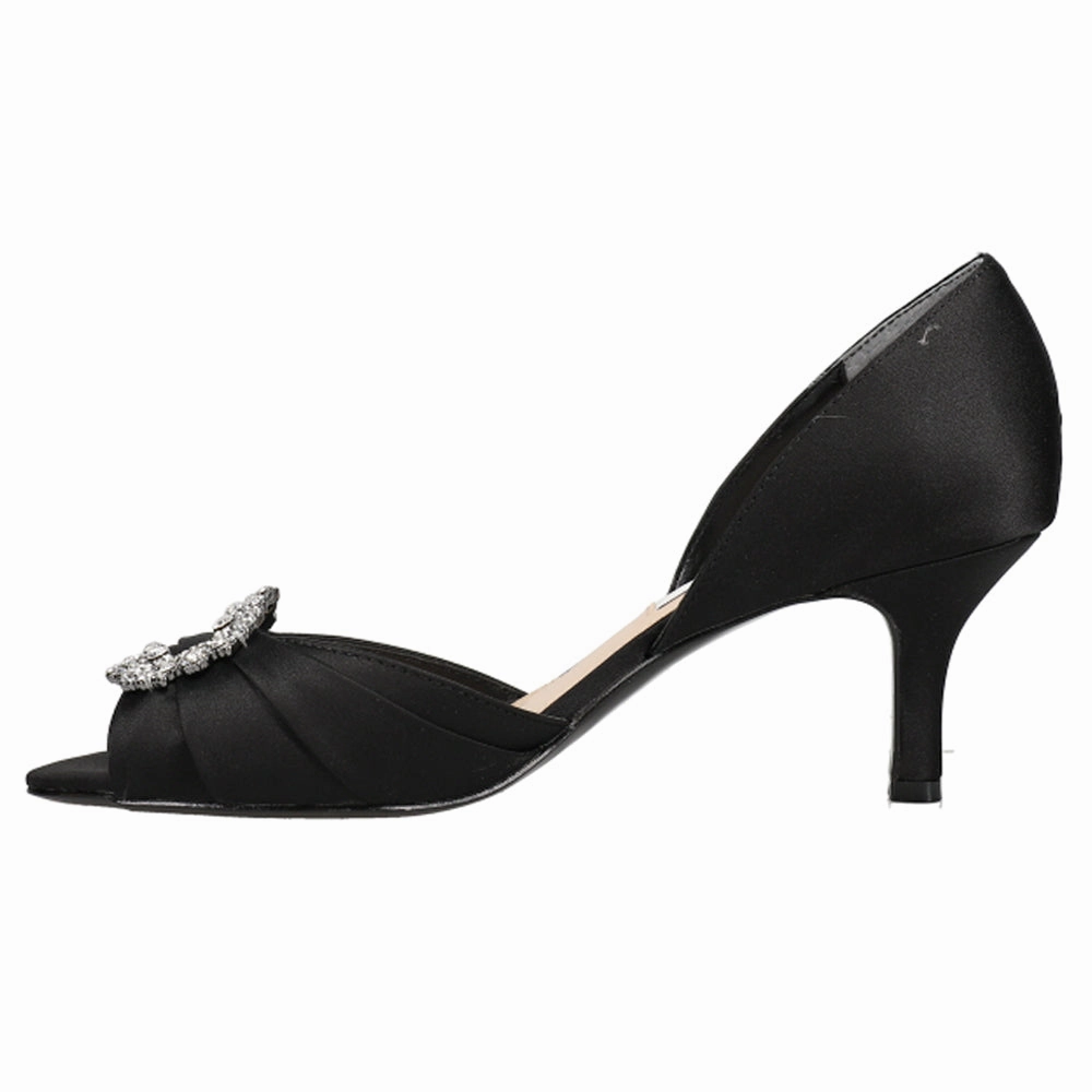 Corrine Rhinestone Peep Toe Evening Pumps Traction Optimized Pattern