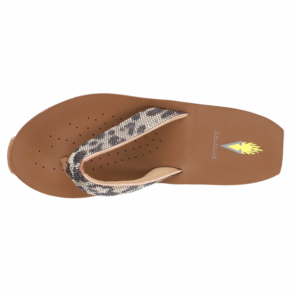 Glimpse Diamonte Rhinestone Cheetah Wedge Sandals proportion waterproof membrane