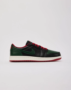 Jordan Air Jordan 1 Retro Low OG 'Black and Gorge Green' Durable TPR Outsole