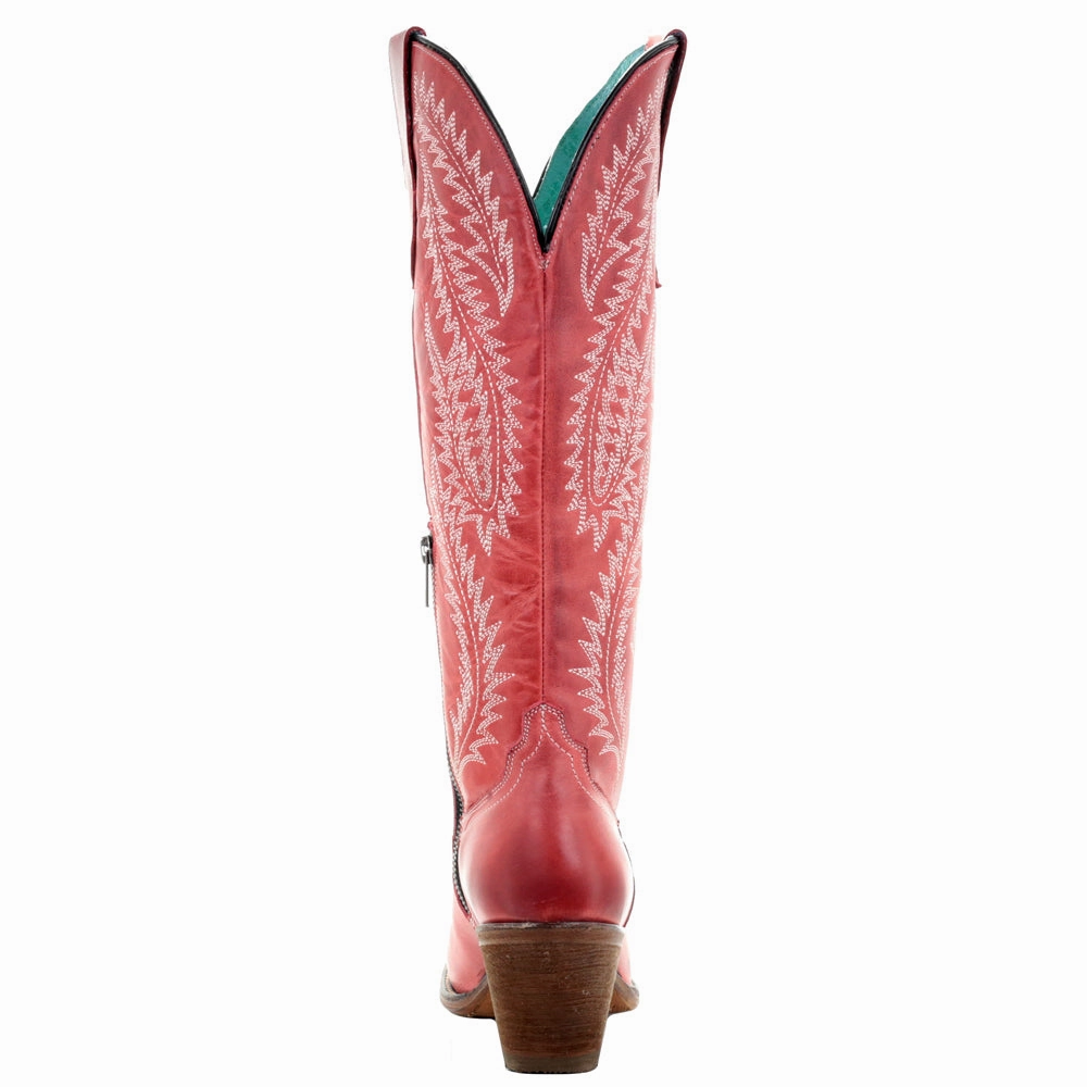 High Energy Return Rioja Red Embroidered Snip Toe Cowboy Boots
