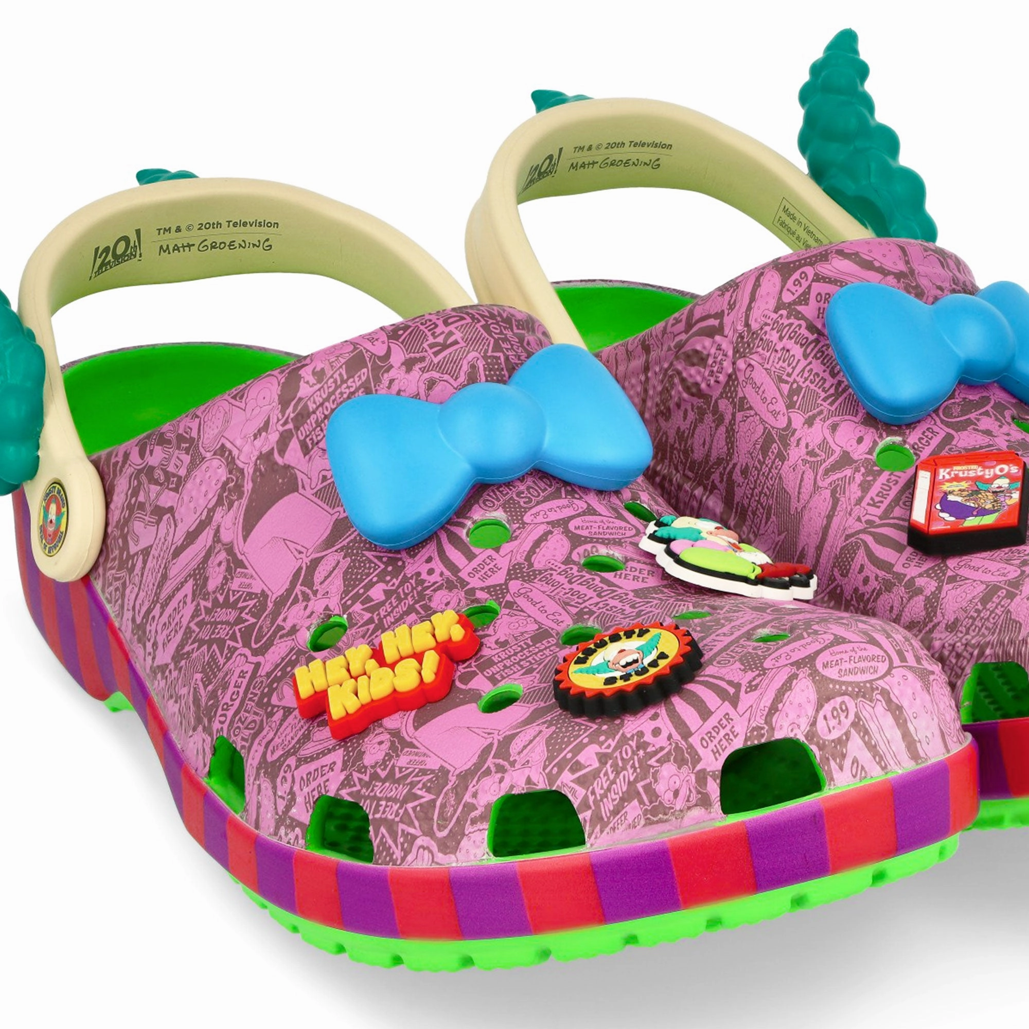 The Simpsons Krusty The Clown Classic Clog Sophisticated Look Perforated Ventilation System