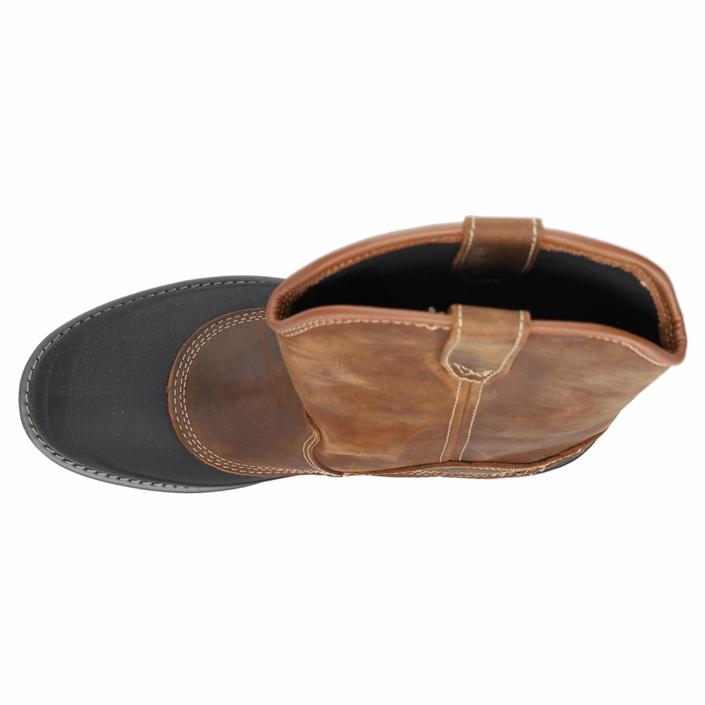 Swamp Monster 10 inch Waterproof Steel Toe Work Boots Rugged Sole Supportive Lining