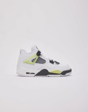 Simple kids' fashion Jordan Air Jordan 4 Retro 'Light Lemon Twist' Grade-School
