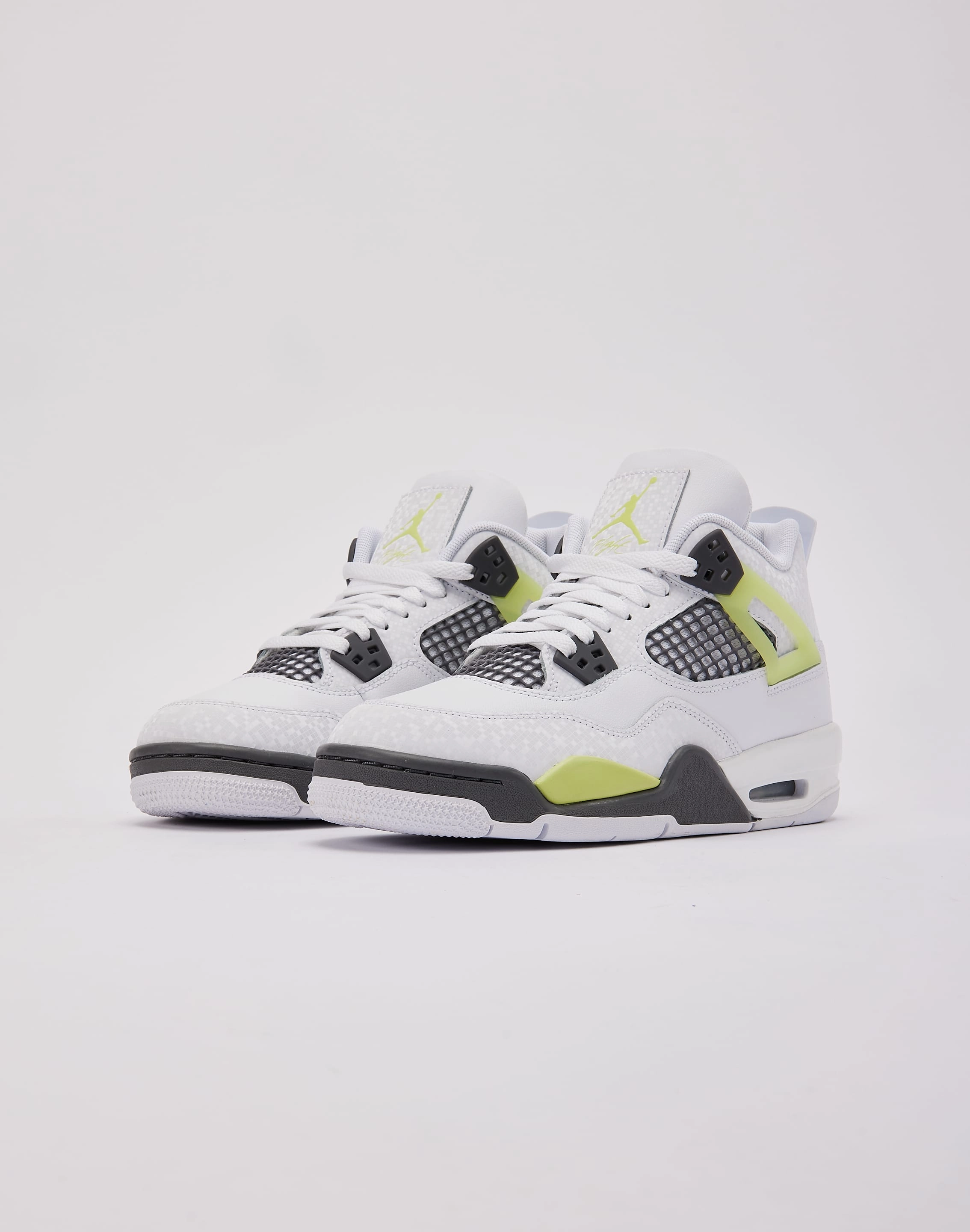 Jordan Air Jordan 4 Retro 'Light Lemon Twist' Grade-School Shock absorption Snug Heel Support