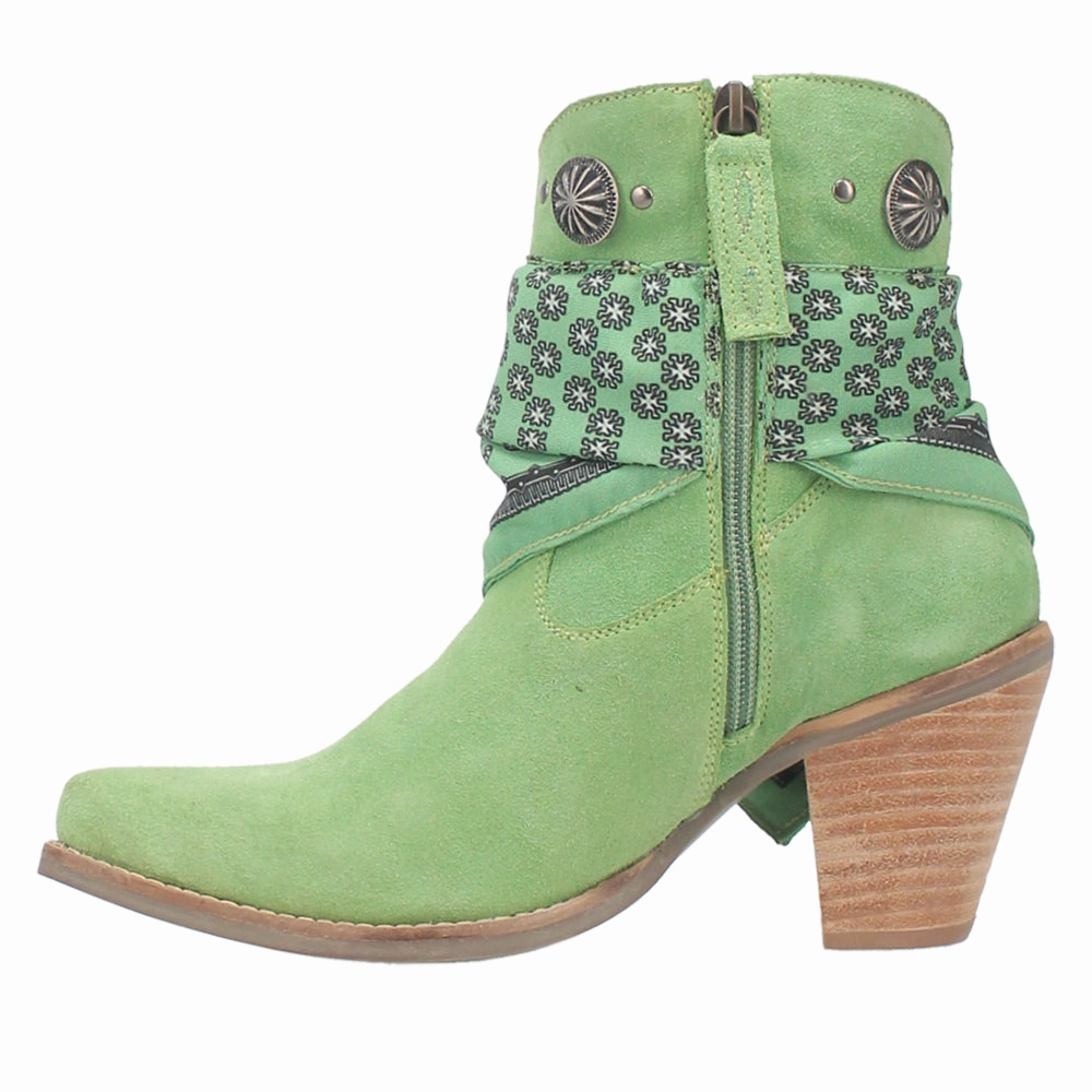 Elite Cushioning Cultural Event Bandida Paisley Studded Round Toe Cowboy Booties