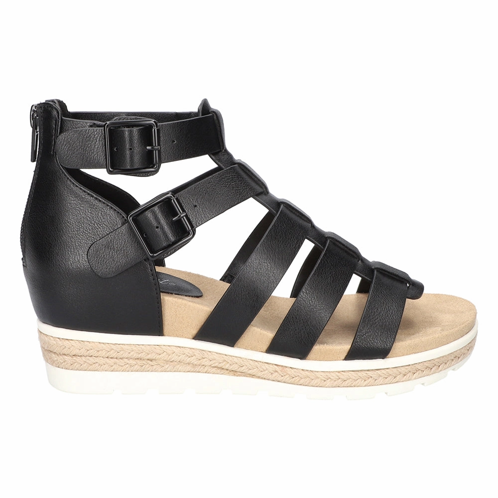 Simone Espadrille Gladiator Wedge Sandals Shock-absorbent arch