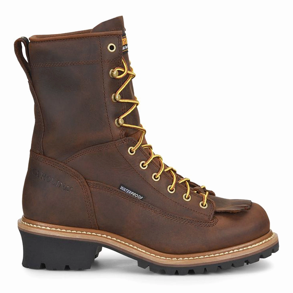 Enhanced grip quick dry Spruce 8 Inch LTT Waterproof Steel Toe Logger Work Boots