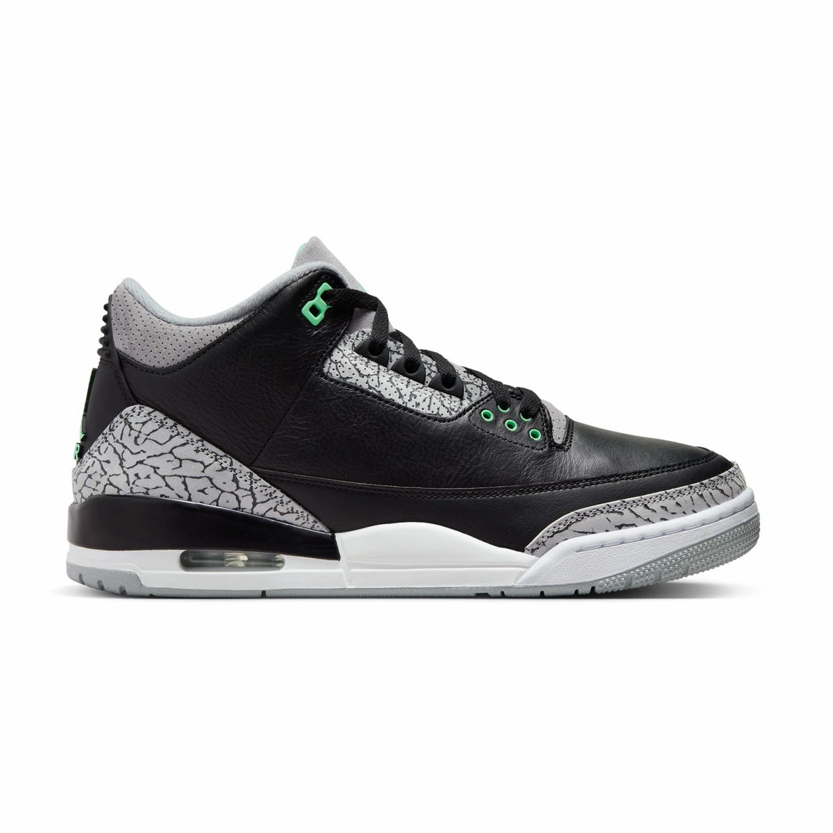 Tailored arch Air Jordan 3 Retro 'Green Glow'