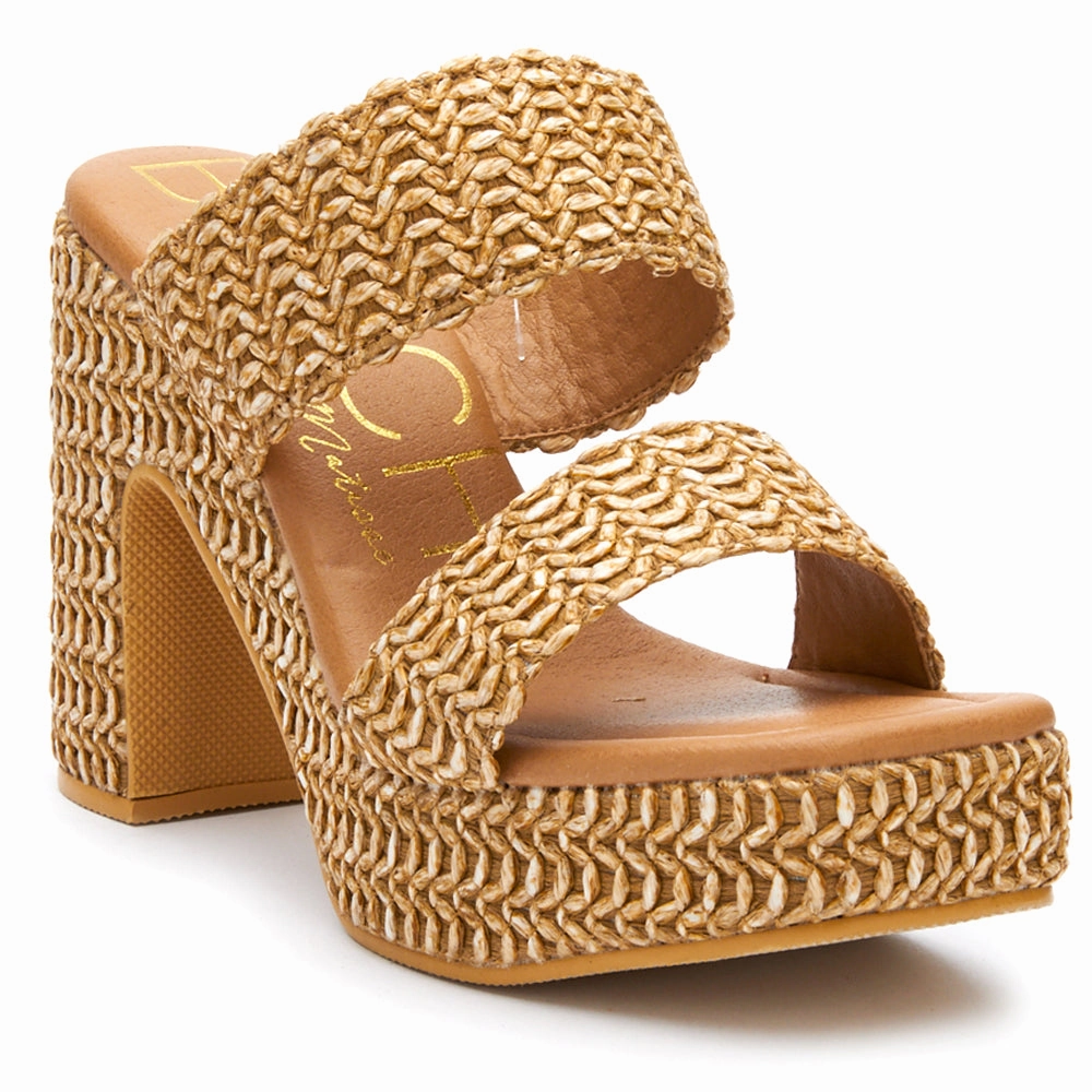 Odor Resistant Materials Gem Platform Block Heel Espadrille Sandals
