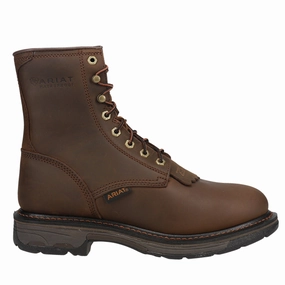 Workhog 8 Inch Lace Up Electrical Hazard Soft Toe Work Boots Breathable Protective Shoes Long-Lasting Durability