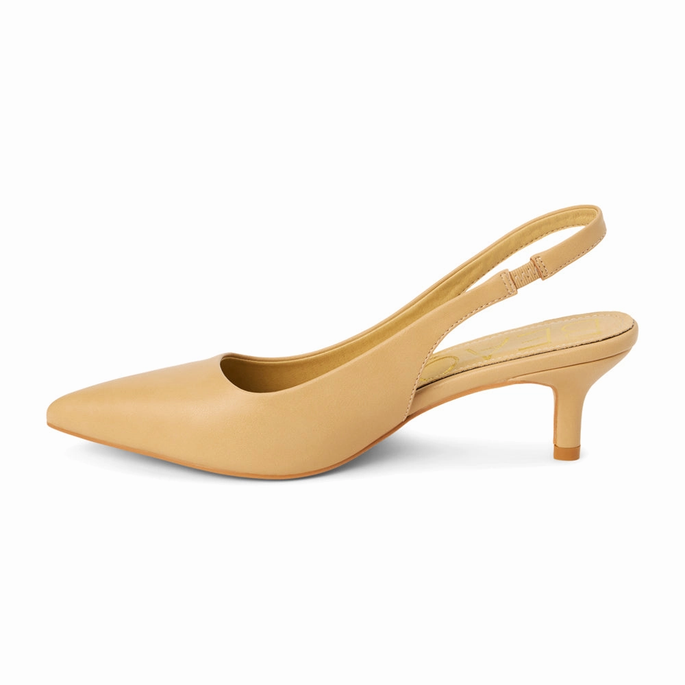 Padded Fit Non Slip Outsole Grazia Pointed Toe Slingback Pumps