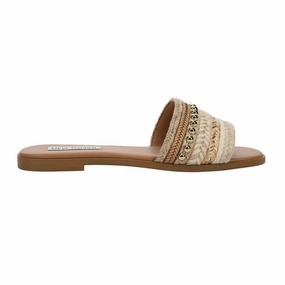 Active Wear indoor shoes Kassi Raffia Studded Slide Flat Sandals