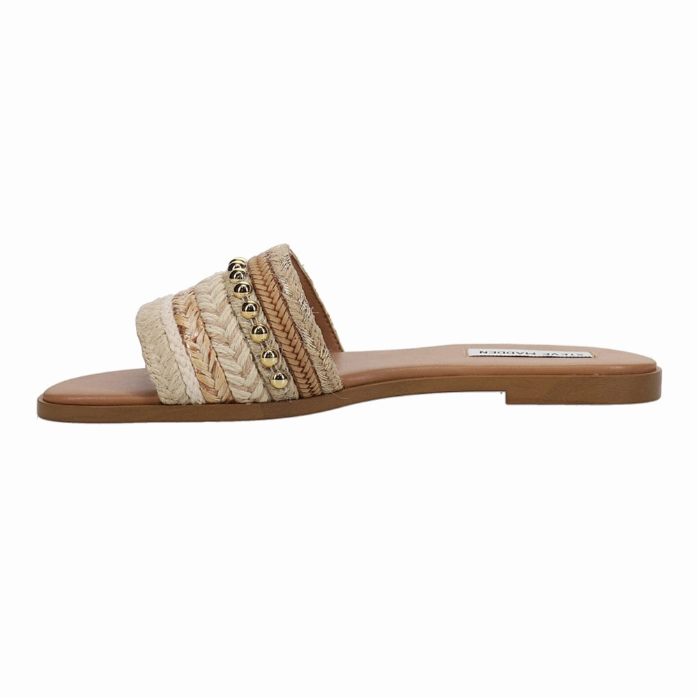 Non Slip Tread windy - weather Kassi Raffia Studded Slide Flat Sandals