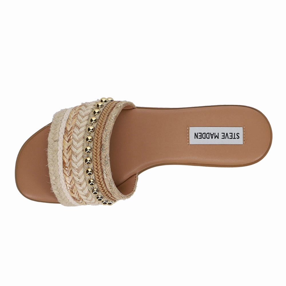 stimulating dullest Kassi Raffia Studded Slide Flat Sandals