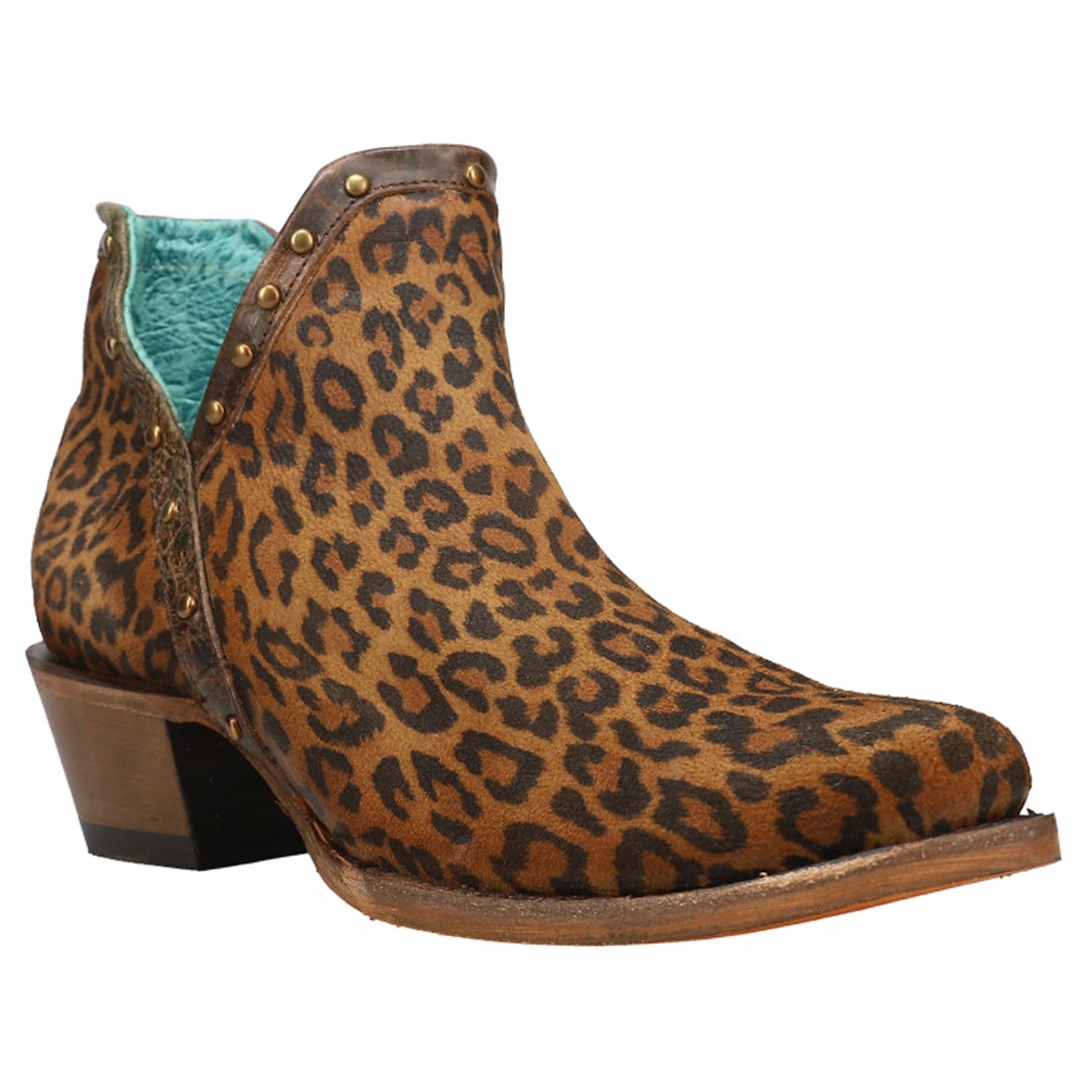Studded Leopard Round Toe Cowboy Booties professional - style