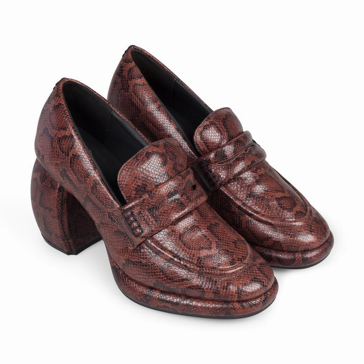   Martine rose Wmns Loafer 'Brown Snake' Sculpted durability