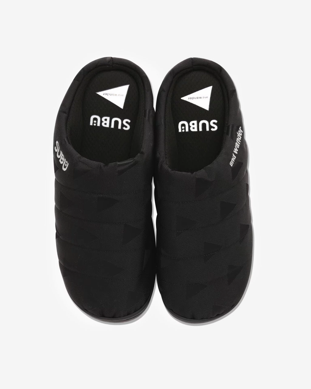 Ultra-soft feel SUBU x and wander Triangle JQ Permanent Sandal Black