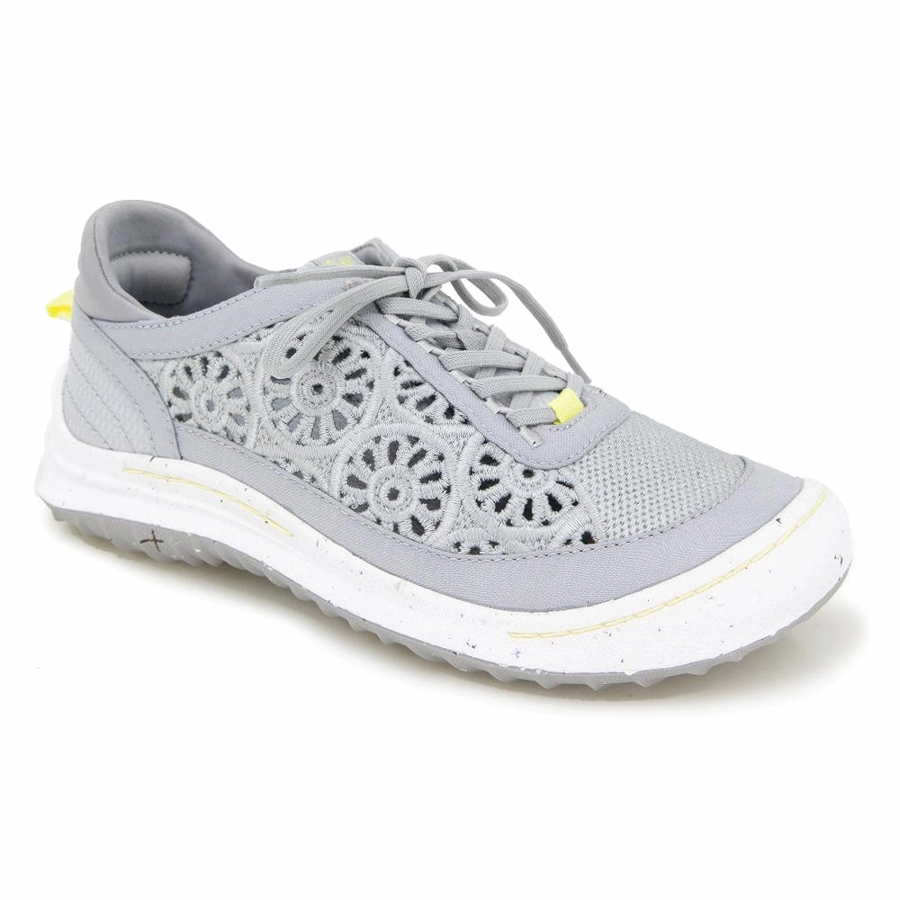 Sunny Plant Based Floral Cut Out Lace Up Sneakers Barefoot Inspired Tourist