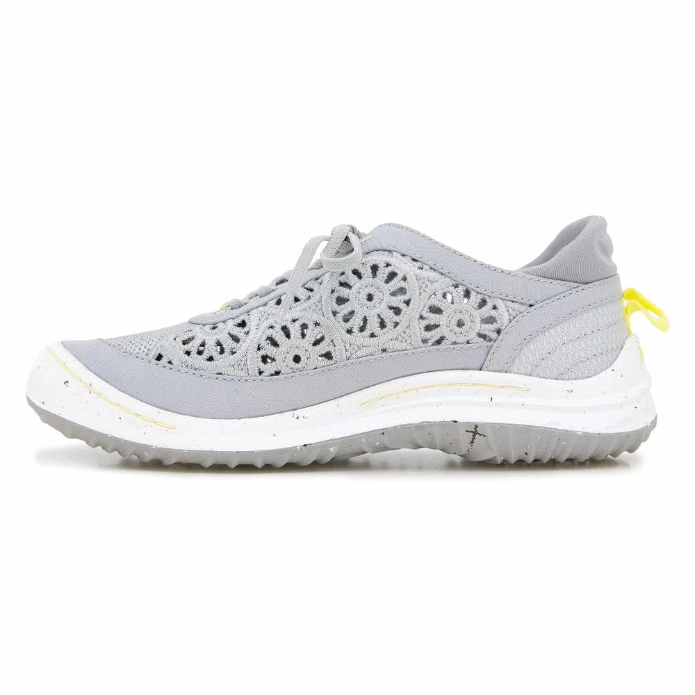 Sunny Plant Based Floral Cut Out Lace Up Sneakers Reinforced Arch Plate Eco friendly materials