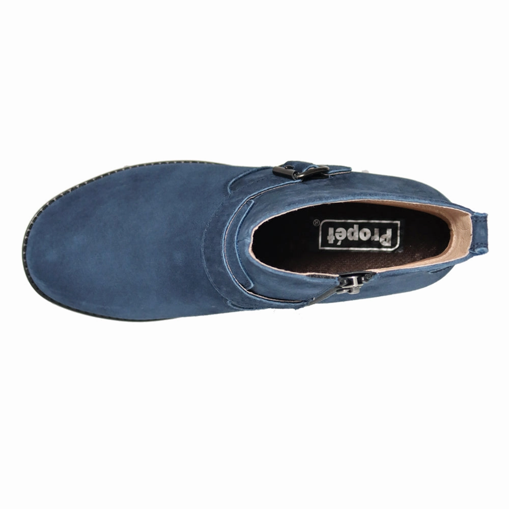 Adjustable Memphis Round Toe Zippered Booties