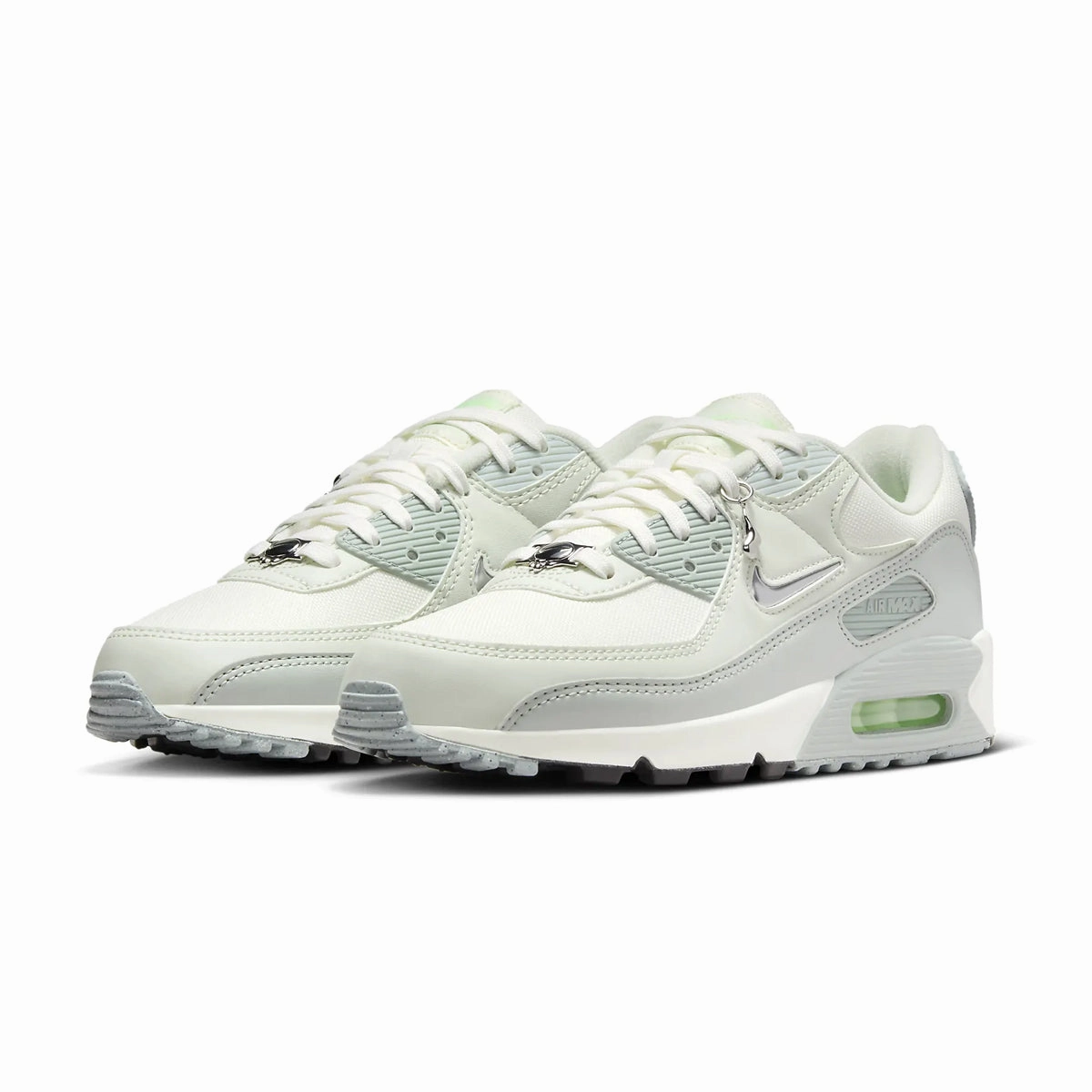 Wmns Air Max 90 SE 'Molten Metal' Streamlined materials closure - type