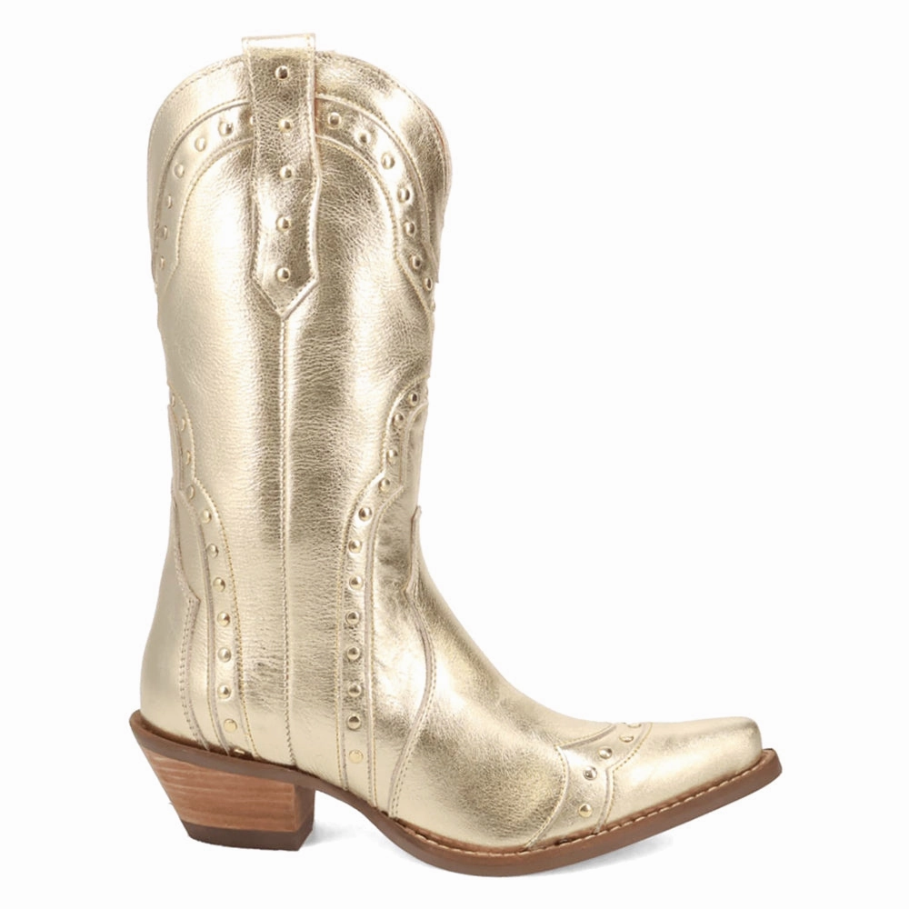Hyper Elastic Foam performance - enhancing Sweet Treat Metallic Studded Snip Toe Cowboy Boots