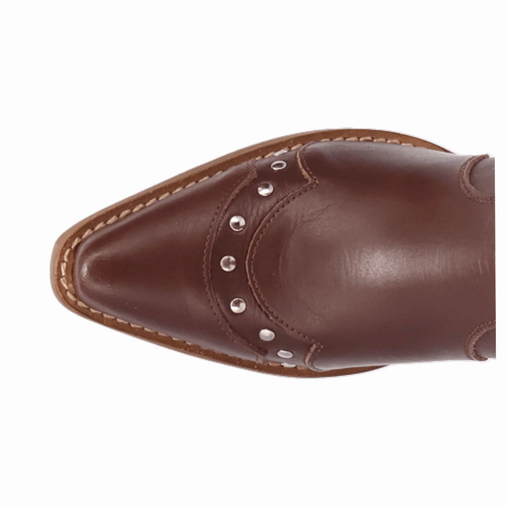 Sweet Treat Studded Snip Toe Cowboy Boots Flexible Grooves