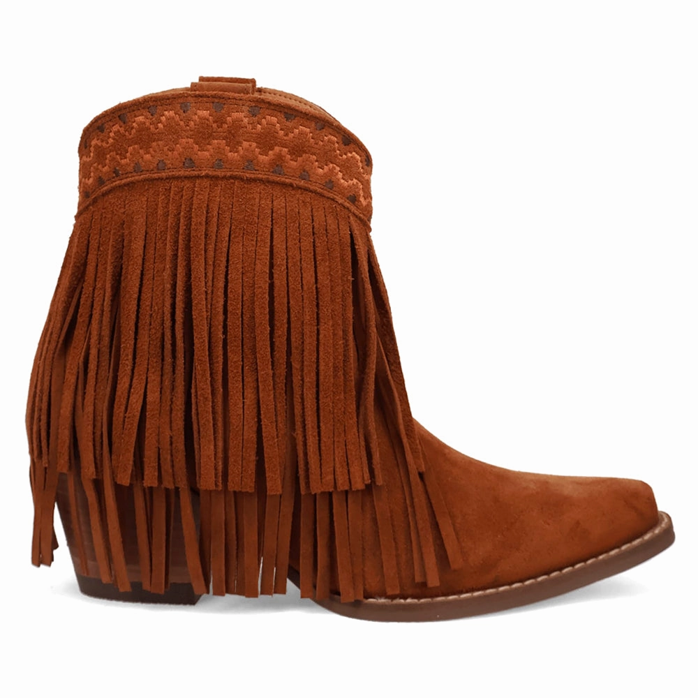 Tapadero Southwest Fringe Snip Toe Cowboy Booties Stylish Design