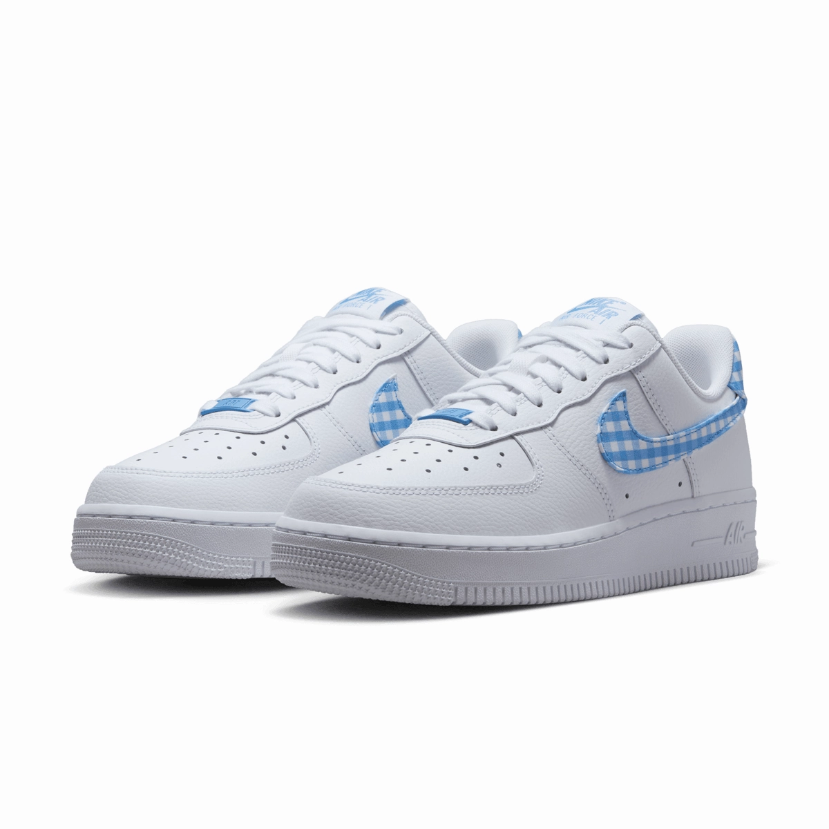 Wmns Air Force 1 ??07 'Gingham Blue' Wrinkle-Resistant