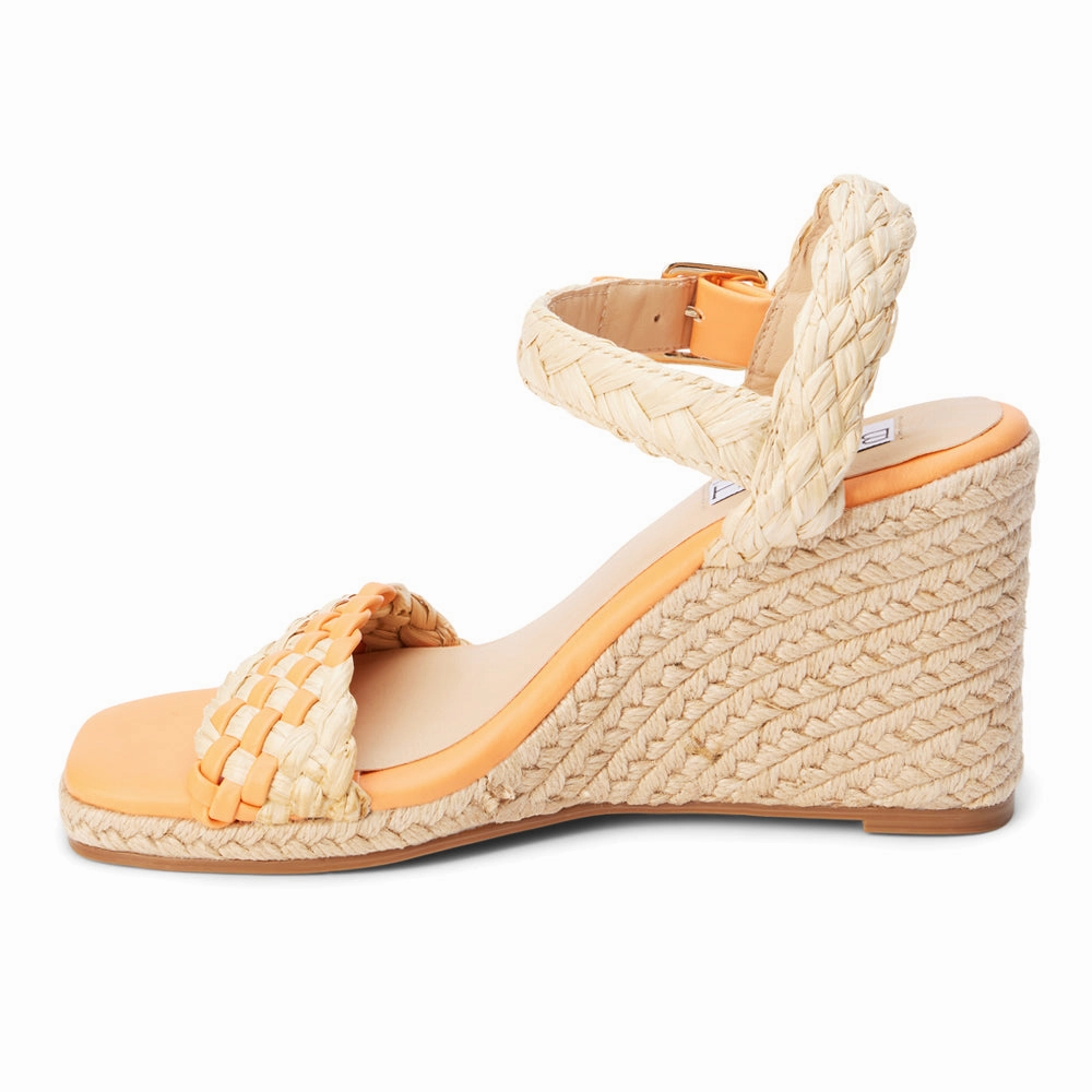Running essentials shock - absorbing Getty Ankle Strap Espadrille Wedge Sandals