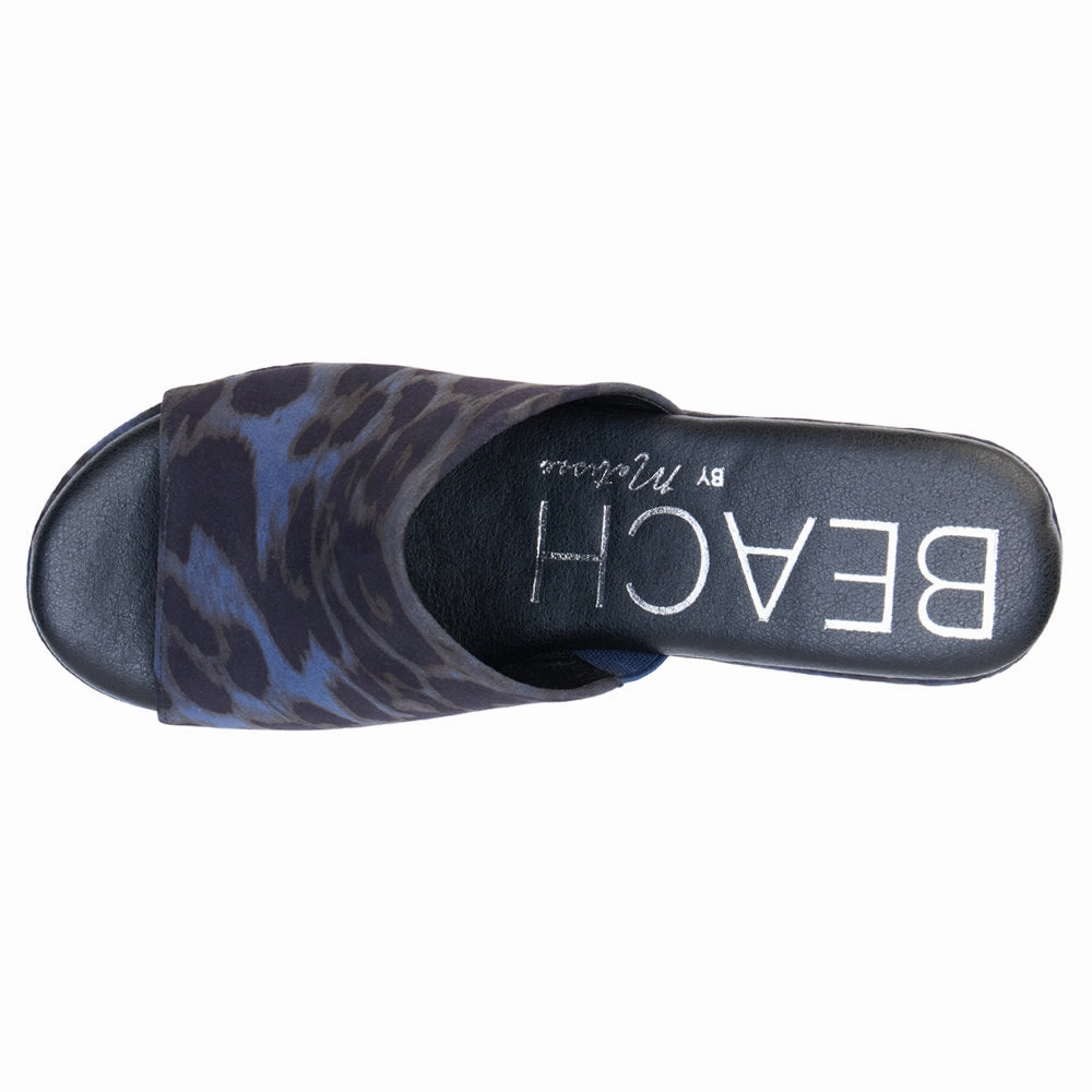 All-around cushioning sports accessories Terry Leopard Block Heel Platform Sandals