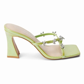 Urban Luxury Levi Rhinestone Block Heel Sandals