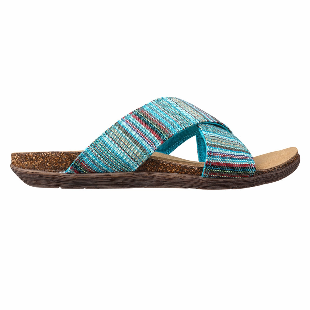 yoga - style Leyla Striped Slide Sandals
