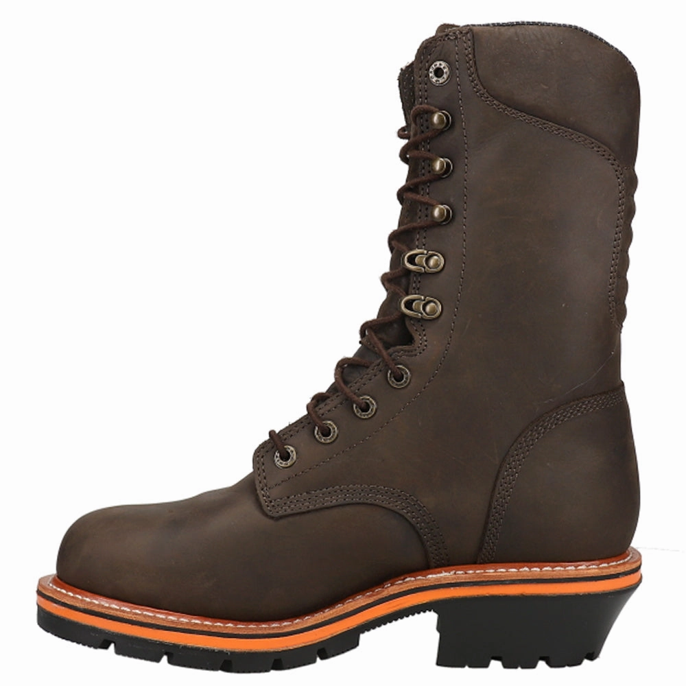 Thunderstruck 10 Inch Waterproof Insulated Logger Lace Up Work Boots Heavy Duty Safety