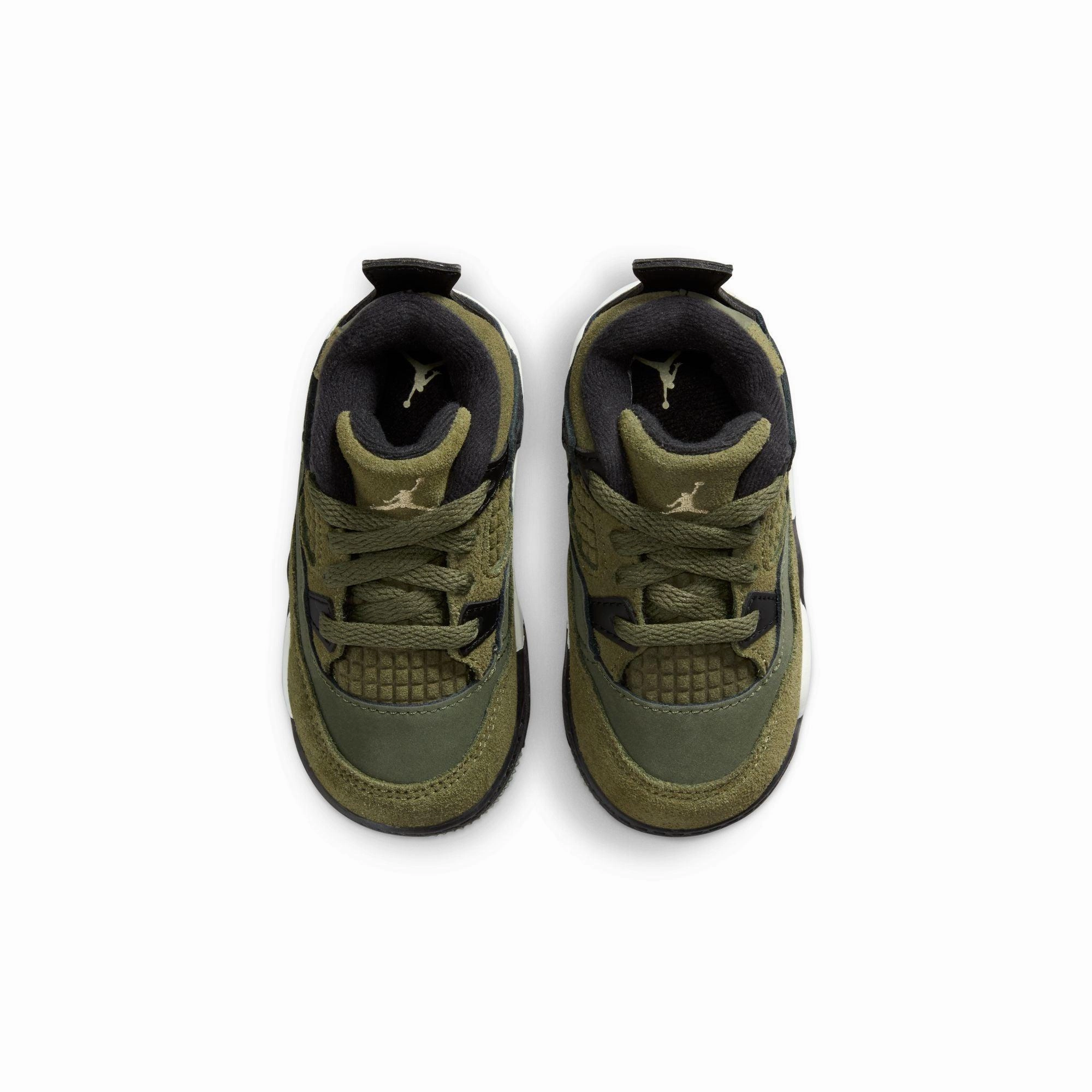 Toddlers' Air Jordan 4 Retro SE Craft 'Medium Olive' Glam traction Eco Friendly Composite