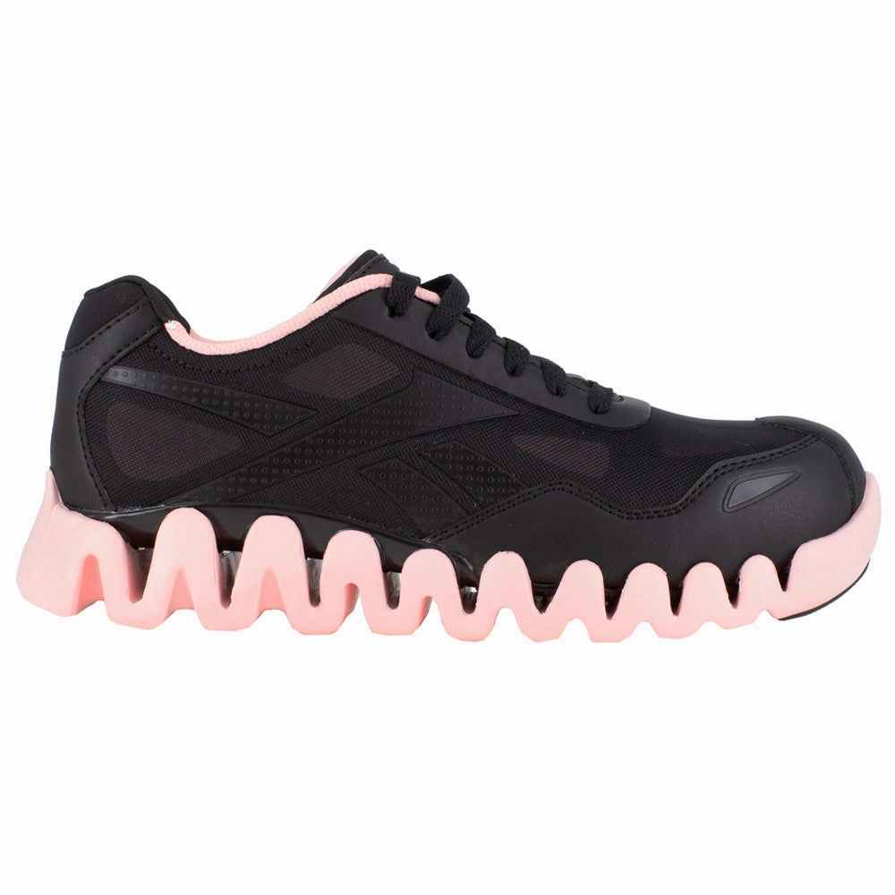 Zip Pulse Slip Resistant Composite Toe Work Shoes Pressure Relief Grooves