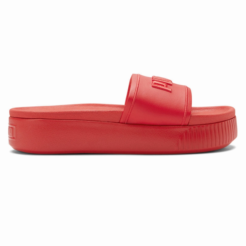 Shock-absorbent look Platform Slide Sandals