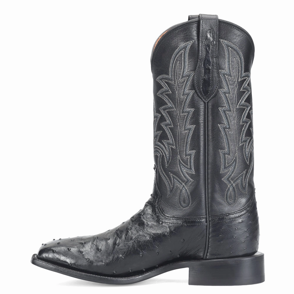 Cold Trek Rancher 12 Inch Full Quill Ostrich Square Toe Cowboy Boots