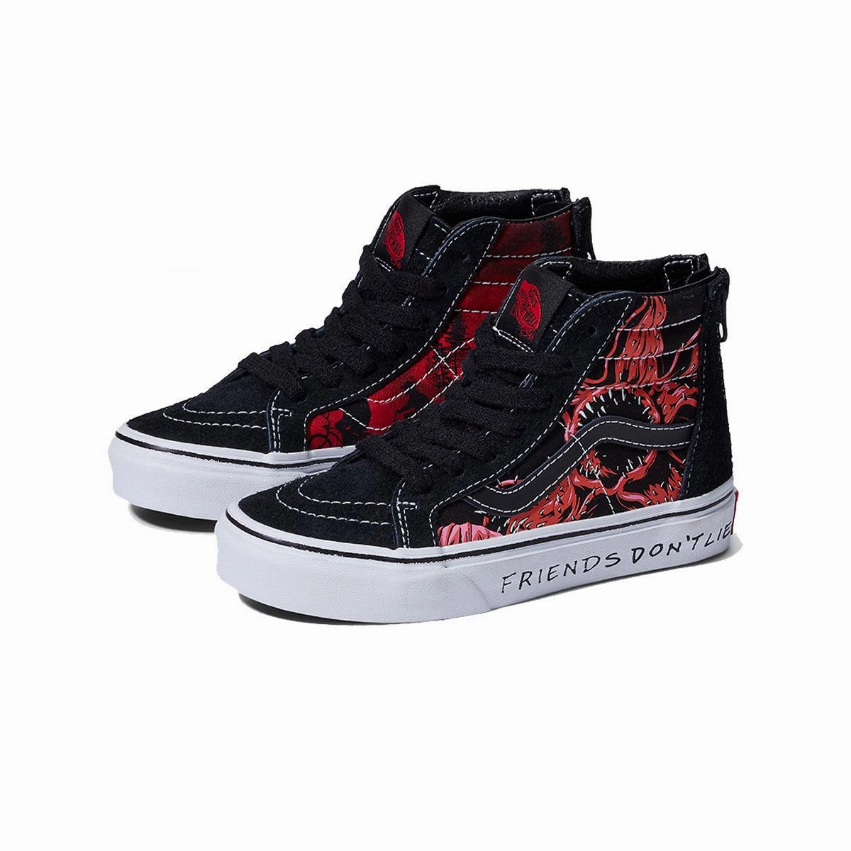   Stranger Things Kid's SK8-Hi Zip 'Friends Don't Lie' Day Long Elasticated