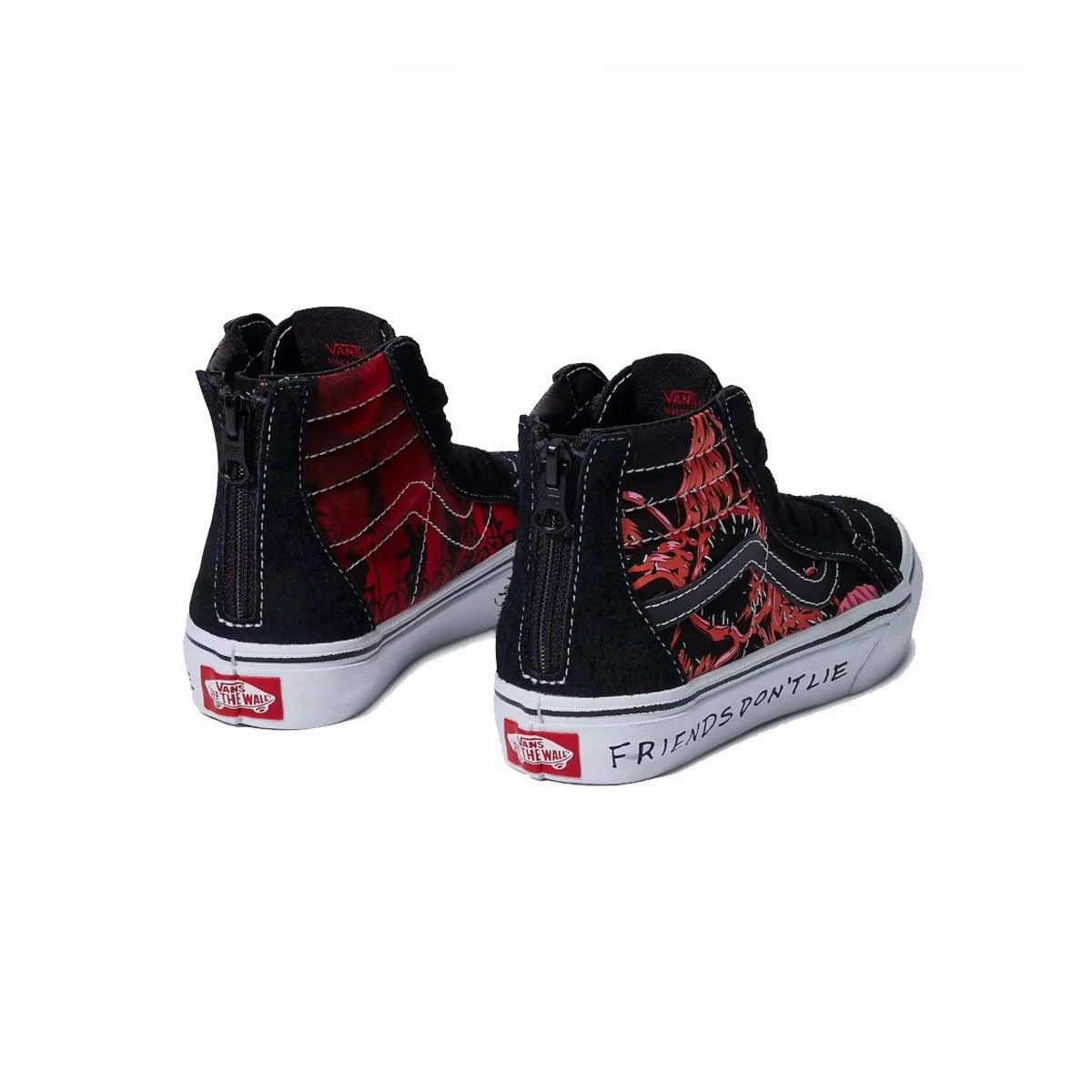   Stranger Things Kid's SK8-Hi Zip 'Friends Don't Lie' Comfort Padding Anti Abrasion