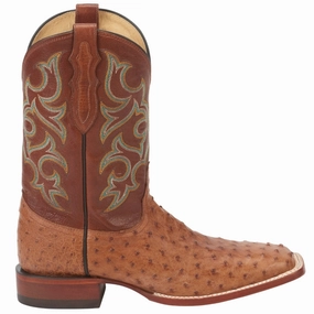 Classic Comfort Truman 11 Inch Full Quill Ostrich Square Toe Cowboy Boots