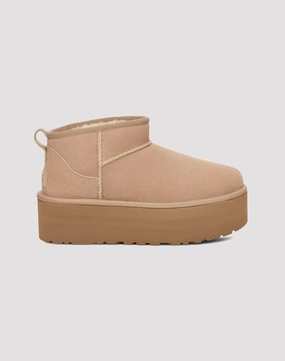 Relaxed Vibe Slip   On Style UGG Classic Ultra Mini Platform "Sand" Boot