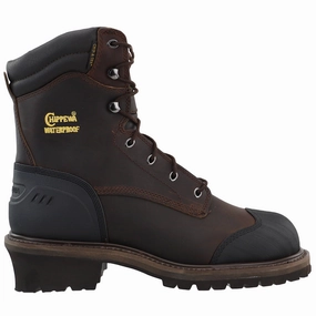 Long-Lasting Durability Aldarion 8 Inch Waterproof Insulated Composite Toe Logger Lace Up Work Boots