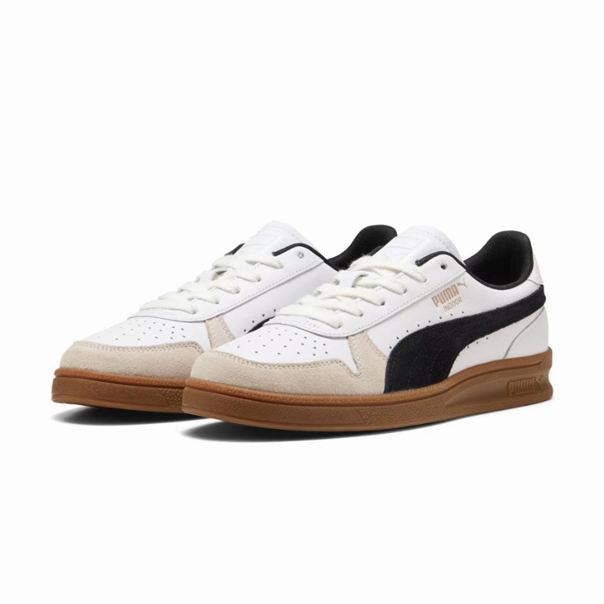 Indoor 'Puma White Black Gum' Metallic