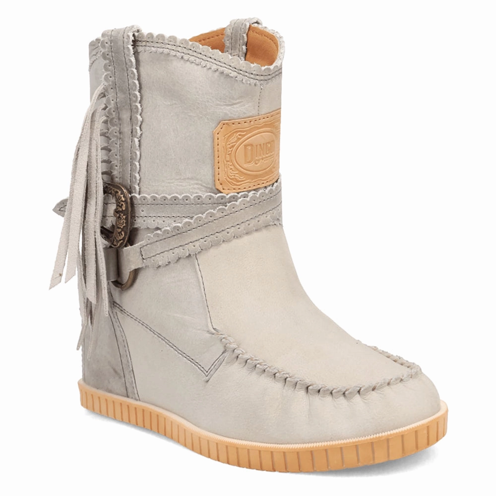 seniors Montauk Fringe Round Toe Moccasin Boots