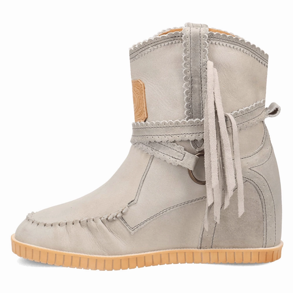 Montauk Fringe Round Toe Moccasin Boots Stackable Impact Diffusion Tech